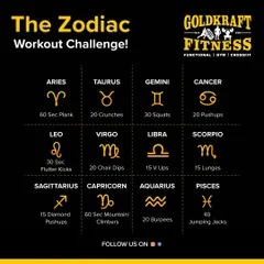 What's your Zodiac workout? This fun challenge assigns a specific exercise to each astrological sign, from planks for Aries to jumping jacks for Pisces, encouraging a little friendly competition among our members.