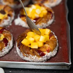 We partner with leading hospitality groups like The Oberoi to deliver custom upskilling programs. This image is from a two-day Viennoiserie workshop, focusing on perfecting laminated doughs and creating high-quality pastries for their hotel menus.