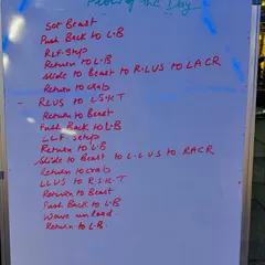 This is the "Flow of the Day" for one of our Animal Flow classes. Each session involves a unique sequence of movements like the "Set Beast" and "Crab" to build strength and precision.