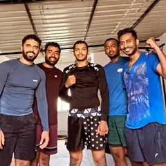 A great shot of the team after some tough grappling rounds at Sai MMA. We push each other in training so we can be better every day.