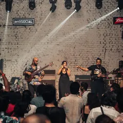 The energy of a packed house is everything! This was at our International Jazz Day celebration at antiSOCIAL. You can see us connecting with the crowd, which is what live music is all about. We know how to get a room moving.