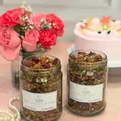 Our granola jars are packed with wholesome ingredients for a hearty crunch. They are a great source of fiber, good fats, and protein, making for a perfect breakfast or healthy snack.