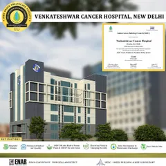 We are proud to have achieved an IGBC Gold rating for the Venkateshwar Cancer Hospital. This project highlights our commitment to sustainable healthcare design, incorporating key features like biophilic design, enhanced indoor air quality, and zero wastewater discharge to create a healing, green building.