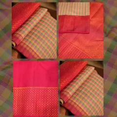 A collage showcasing the playful yet traditional nature of the multicolor checked Kanjivaram, a true statement piece.