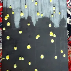 My sketch inspired by a photograph of hanging lights. For me, creating a piece of art, no matter how simple, is a moment of pure blissfulness and a form of active meditation.