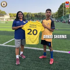 Welcoming a new player, Arnav Sharma, to the Sudeva family. Every new player brings fresh energy and dreams to our academy, and we are excited to be a part of their journey.
