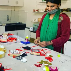This is a snapshot of our workshop, where the magic happens. Our amazing team of women works tirelessly every day to create your heartfelt handmade gifts.