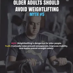 Myth: Weightlifting is dangerous for older people. Truth: It actually helps prevent osteoporosis, improves mobility, and safely boosts overall strength. Age is just a number.