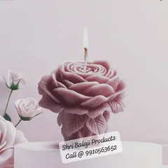 This dusty rose pillar candle is made from pure soy wax for a clean, long-lasting burn. I emphasize using natural waxes and premium aroma oils in my classes.