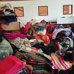 Another "before" shot from an unpacking project. It can feel overwhelming, but this is where the magic begins.