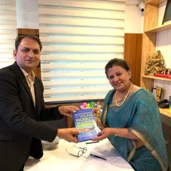 It was an honor to present my book, 'Electronics for Young Robot Builders,' to Madam Pushpa Subbaiah, the managing trustee of Lawrence High School. We are proud to partner with schools that provide the very best learning opportunities for their students.