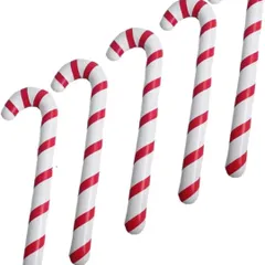 These large inflatable candy cane sticks are a fun prop for Christmas photos or as part of your holiday decor. They are lightweight and easy to set up.