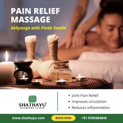 Abhyanga with Pinda Sweda is one of my best pain relief massages. This therapy combines a warm oil massage with a hot herbal poultice, which work together to relieve joint pain, reduce inflammation, and improve circulation.