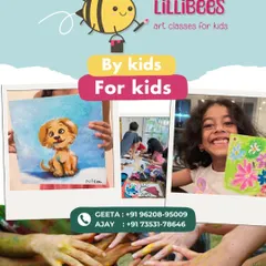 "By kids, for kids." This graphic captures the essence of our studio, a place where children's creativity is at the heart of everything we do.