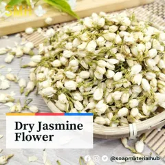 Add an exotic fragrance to your line with our Dry Jasmine Flowers. These delicate buds are wonderful for creating fragrant body oils or as a beautiful decorative topping for candles and soaps.