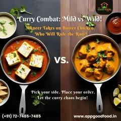 It's a curry combat. In one corner, the mild and creamy Paneer. In the other, the wild and bold Butter Chicken. Pick your side and let the curry chaos begin.
