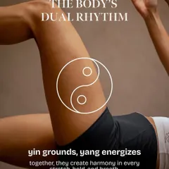 Pilates is about finding the body's dual rhythm. We work with both yin and yang energy, grounding ourselves in holds and energizing ourselves with movement to create harmony.