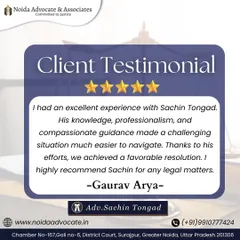Client satisfaction is my highest priority. This testimonial from a valued client reflects my commitment to providing knowledgeable, professional, and compassionate guidance through challenging legal situations.