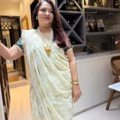 I had the opportunity to drape the lovely Dr. Geetanjali, a celebrity astrologer, for an event. Her trust in my work means the world to me.