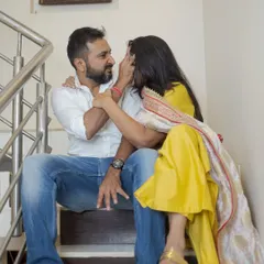 A personal, candid moment from my wedding day. We chose to have an intimate celebration at my husband's mother's house, proving that the most meaningful moments are about people, not grandeur.