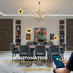 Unique homes require custom smart solutions. We design home automation systems that are tailored to your specific needs, allowing you to control lighting, audio, and more from a tablet or smart panel.