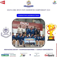 The Karnataka Women's Team also emerged as champions at the South Zone Inter-State Championship, a fantastic double victory.
