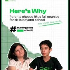 This graphic introduces our series of parent and student testimonials, showcasing real stories and real results from our programs.