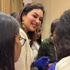 Sharing a smile with fellow attendees at the SAARCAAD training event. These conferences are not just about learning, but also about building a strong community of professionals dedicated to excellence in patient care.