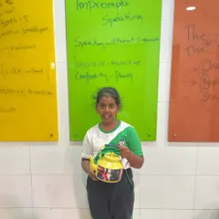 A kettle becomes the topic for an impromptu speech. We teach students that inspiration is everywhere, and the challenge of speaking about an unusual object builds mental agility and fluency.
