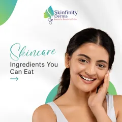 Did you know you can eat your skincare? This series of images explains how nutrients found in everyday foods support skin health from within, complementing the professional treatments we provide at our clinic.