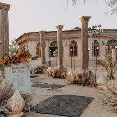 This "Night on the Nile" Sangeet was inspired by the couple's travels to Egypt. We transformed the desert dunes with Egyptian-style pillars and decor, creating a mystical and regal atmosphere for a night of dancing under the stars.