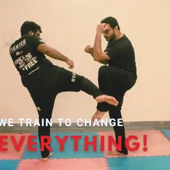 Two of my instructors sparring. Regular practice and pressure testing are key to ensuring our techniques are sharp and effective. We train to change everything.