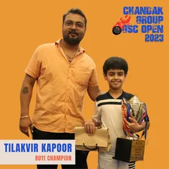 Celebrating Tilakvir Kapoor, the Boys Under 11 Champion at the GSC Open. It's fantastic to see our young players achieving so much.