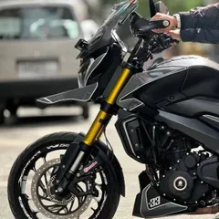 A close-up of our Dominar after a custom wrap in Nardo Grey. We love personalizing our bikes to make them unique.