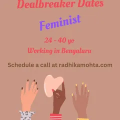 Are you a feminist looking for a partner who shares your values? My 'Dealbreaker Dates' service is designed for you. I help you connect with like-minded individuals, saving the time and emotional energy of filtering through incompatible matches.