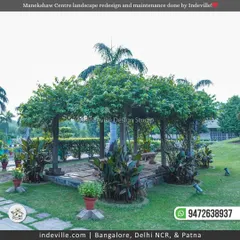 For larger properties and public parks, I build structures like this sturdy and elegant gazebo. It provides a shaded, natural gathering spot and is constructed to withstand the elements while enhancing the beauty of the landscape.