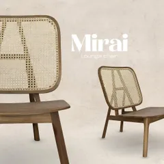 The 'Mirai' lounge chair is softly sculpted in teak and cane. I designed this piece for those quiet corners of your day that ask for rest and stillness.