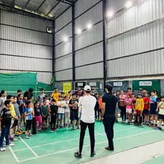 A view from the back shows the entire group focused and ready to absorb the day's lesson. We build a culture of respect and attention to detail from day one.