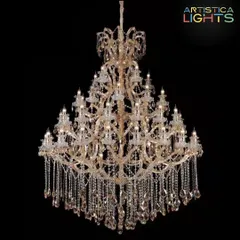 This is my tribute to the timeless Maria Theresa chandelier, a classic design that has symbolized elegance for centuries. With its intricate arms and dripping crystal pendants, it brings a touch of vintage, Italian-inspired grandeur to any formal setting.