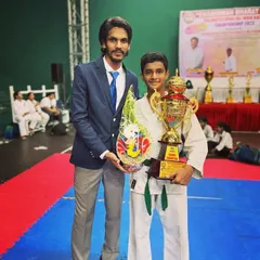 A huge congratulations to my student Yusuf on winning the Grand Championship at the Swabhiman Bharat Cup. His focus and commitment in the dojo have truly paid off, and I am incredibly proud to be his coach.