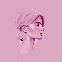 A digital portrait practice session on my iPad. This piece is done in a monochromatic pink, focusing on smooth blending and capturing the highlights on the face.