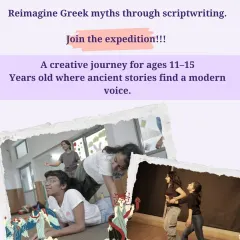 Reimagine Greek myths through scriptwriting. A creative journey for ages 11-15 where ancient stories find a modern voice.