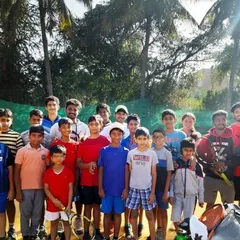 This is our team of junior players and coaches. We foster a supportive group environment where young athletes can grow their skills, make friends, and develop a passion for tennis.