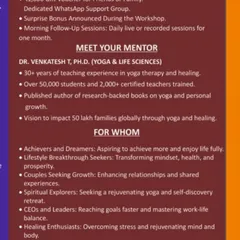 When you join my workshops, you receive many bonuses. This includes discounts on future training, complimentary stress relief sessions, and dedicated support through our WhatsApp group. I believe in giving you complete value.