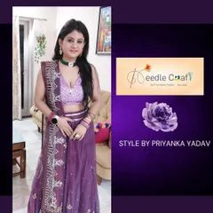 Imagine turning an old saree into a brand new lehenga for an upcoming wedding. That's exactly what I did here, crafting this gorgeous purple lehenga with a modern blouse, giving new purpose to a sentimental fabric.