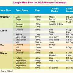 Nutrition is a vital part of a healthy lifestyle. This is a sample meal plan I provide for an adult woman with a sedentary lifestyle, offering a simple guide for balanced eating.