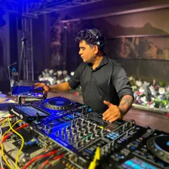 A close up of my Pioneer DJ console at a Mumbai event. This professional equipment is essential for delivering the highest quality sound and allows me to mix tracks with precision.