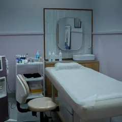 Another look at one of our well-equipped treatment rooms. We maintain the highest standards of cleanliness and use state-of-the-art technology to deliver safe and effective results for all our facial and skin services.