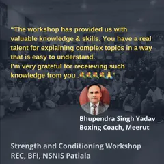 "You have a real talent for explaining complex topics in a way that is easy to understand. I'm very grateful." - Bhupendra Singh Yadav, Boxing Coach.