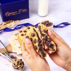 Nothing beats a perfect cookie-break shot. Here, I captured the moment of breaking a warm, gooey, chocolate-filled cookie, a visual that instantly triggers cravings.